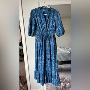 Beau & Ro maxi dress with Drawstring Waist sz Small